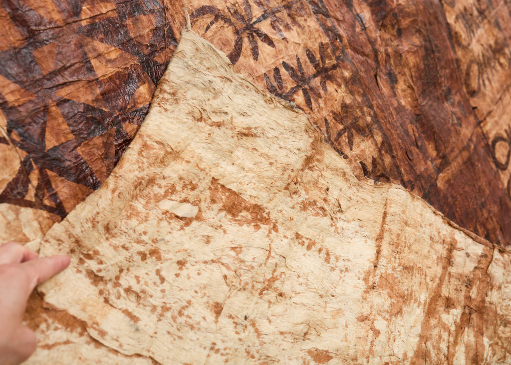 Tribal Style 12 Ft Polynesian Tapa Bark Cloth from Tonga