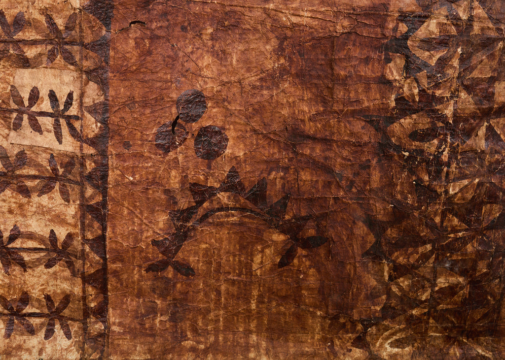 Tribal Style 12 Ft Polynesian Tapa Bark Cloth from Tonga