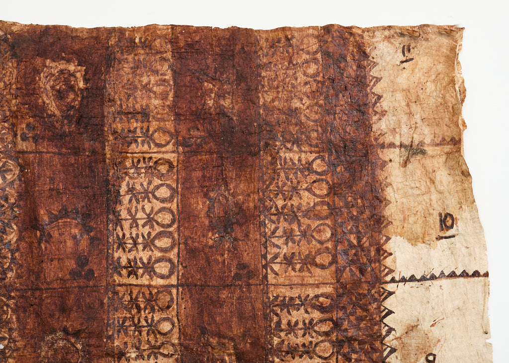 Tribal Style 12 Ft Polynesian Tapa Bark Cloth from Tonga