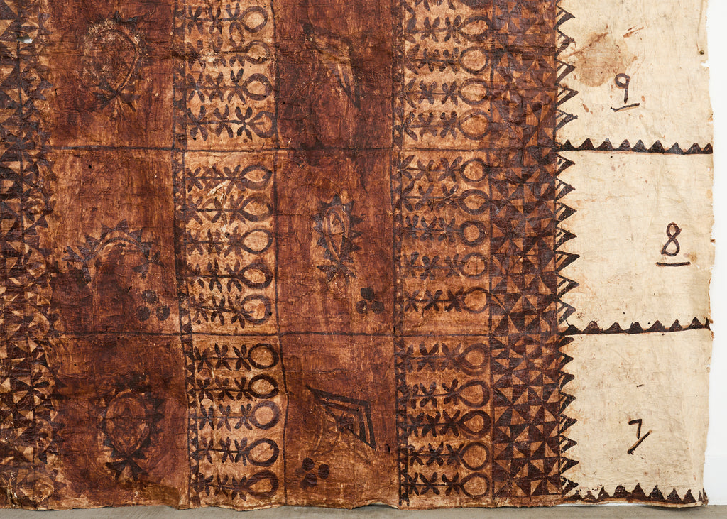 Tribal Style 12 Ft Polynesian Tapa Bark Cloth from Tonga
