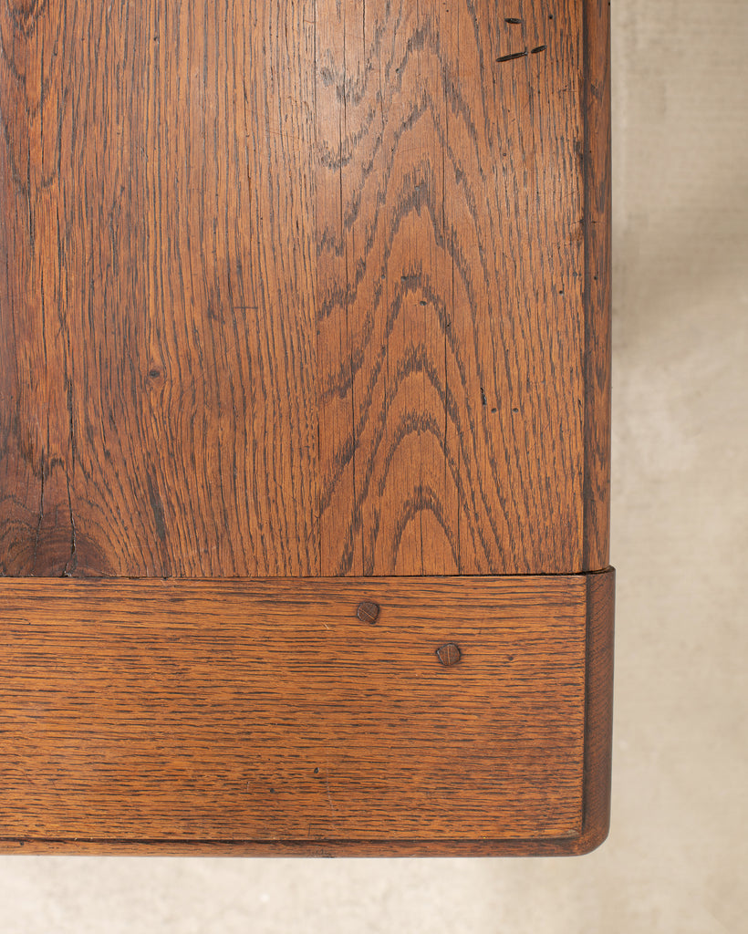 19th C. French Louis XVIII Style Oak Barley Twist Dining Table 7 Ft