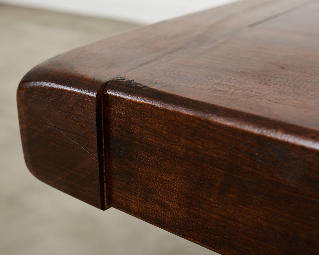 Country French Oak Farmhouse Barley Twist Trestle Dining Table