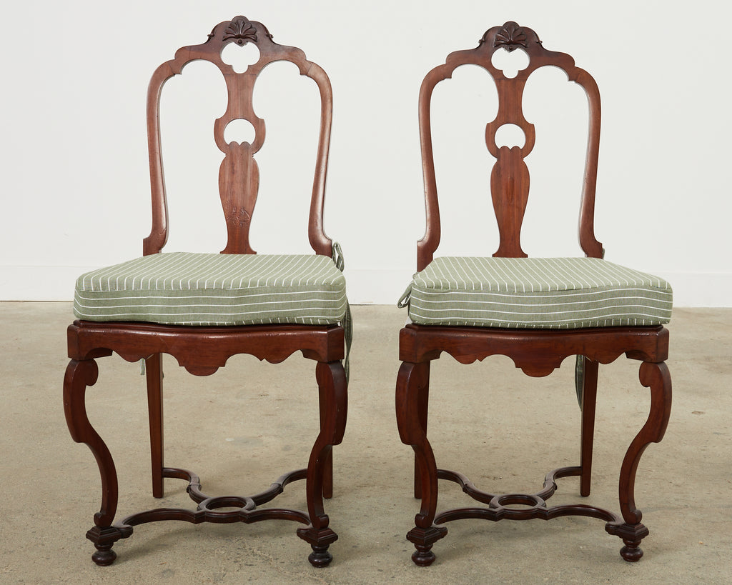 Set of Ten English Chippendale Style Mahogany Dining Chairs