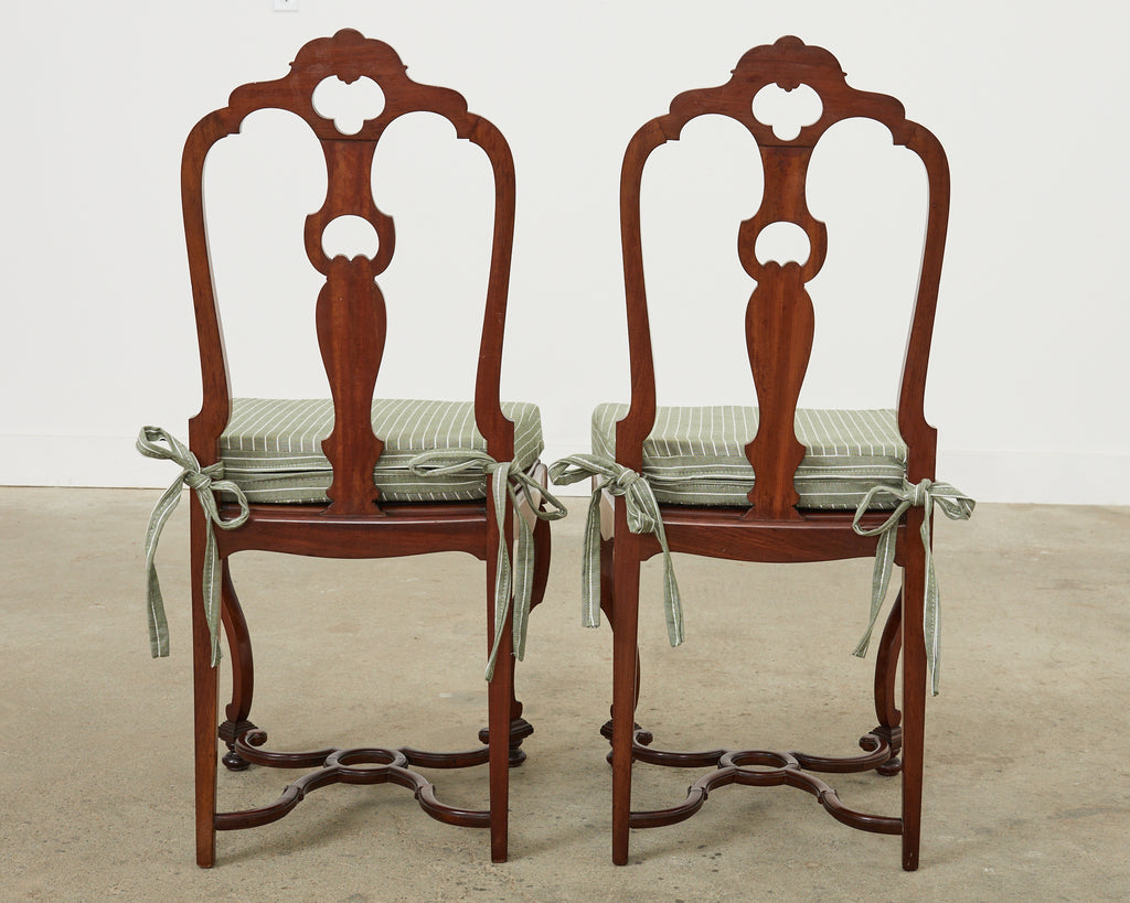 Set of Ten English Chippendale Style Mahogany Dining Chairs
