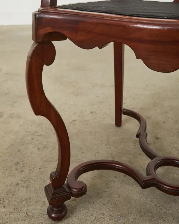 Set of Ten English Chippendale Style Mahogany Dining Chairs