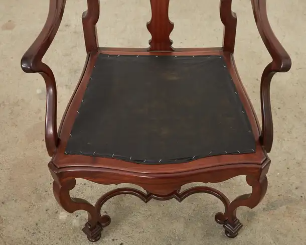 Set of Ten English Chippendale Style Mahogany Dining Chairs