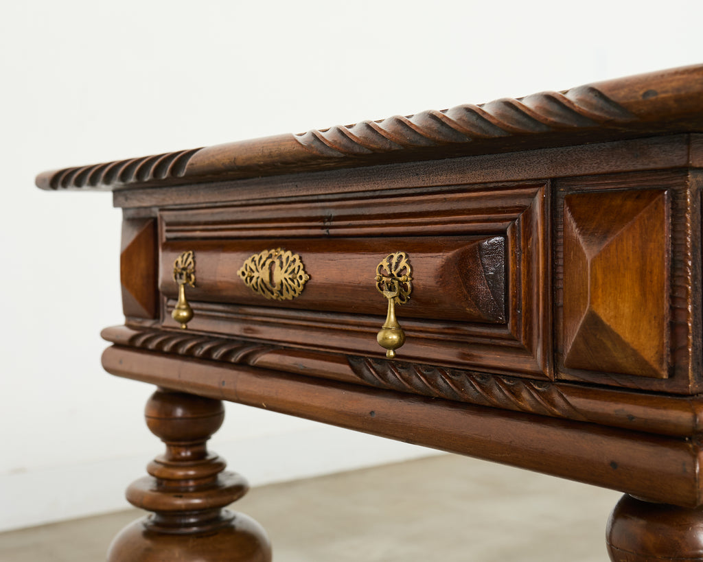 Portuguese Baroque Style Rosewood Library Table or Center Table