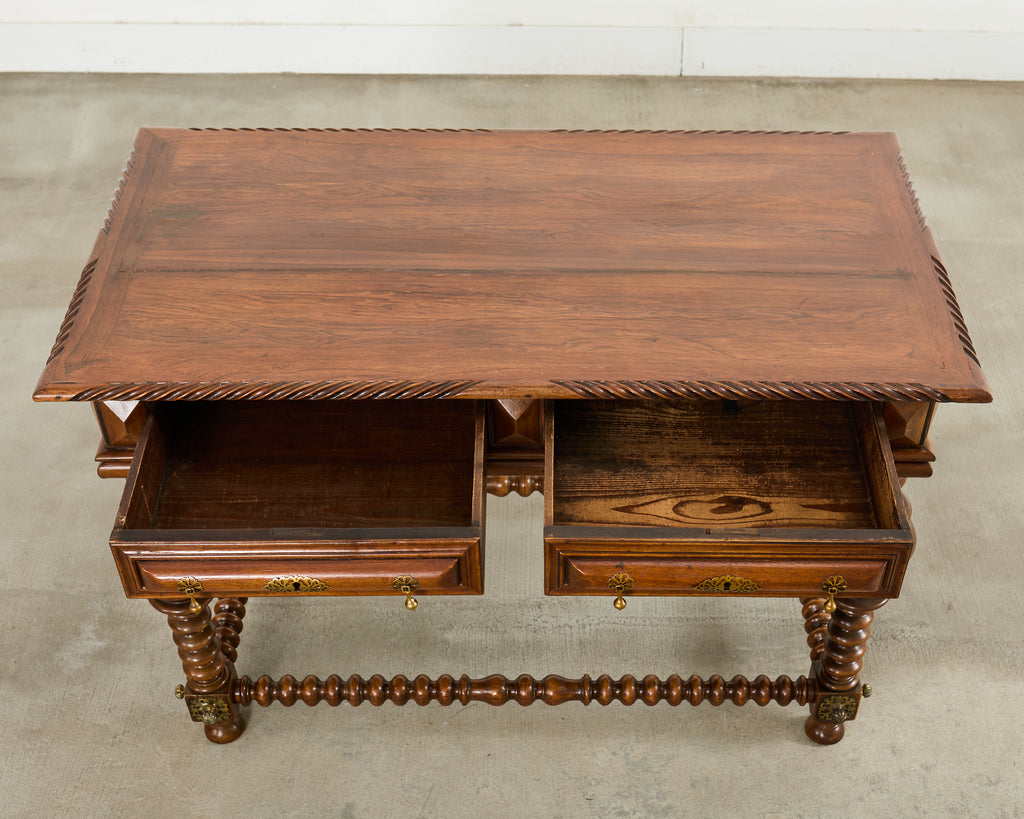 Portuguese Baroque Style Rosewood Library Table or Center Table