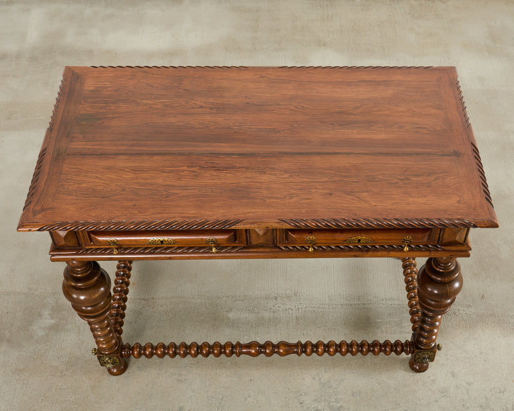 Portuguese Baroque Style Rosewood Library Table or Center Table