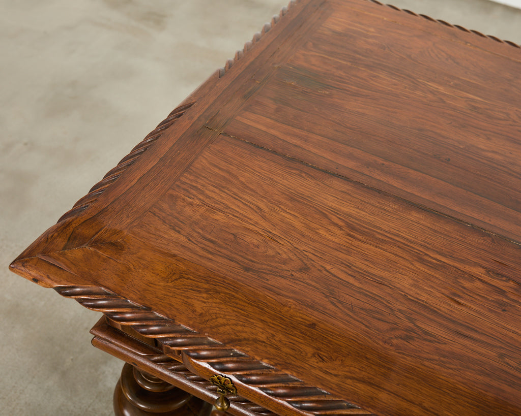 Portuguese Baroque Style Rosewood Library Table or Center Table