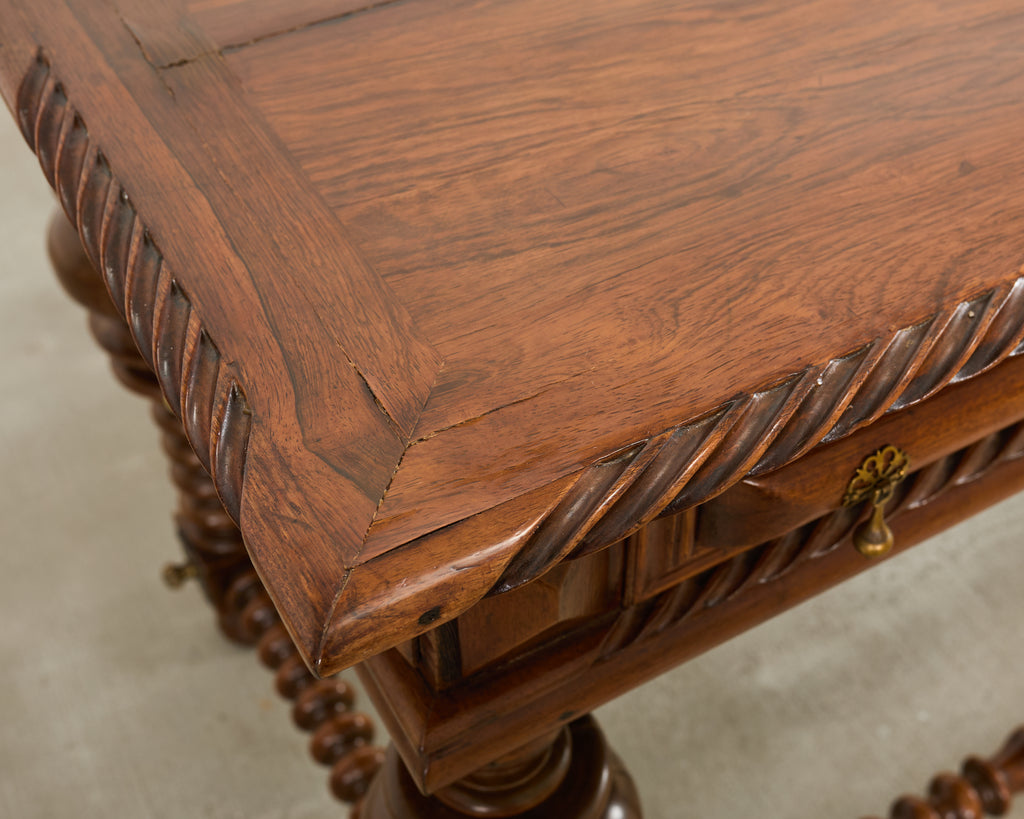Portuguese Baroque Style Rosewood Library Table or Center Table