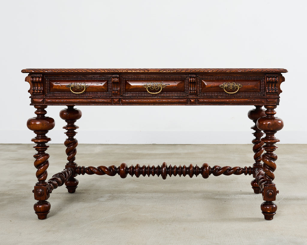 Portuguese Baroque Style Library Table by Alfonso Marina