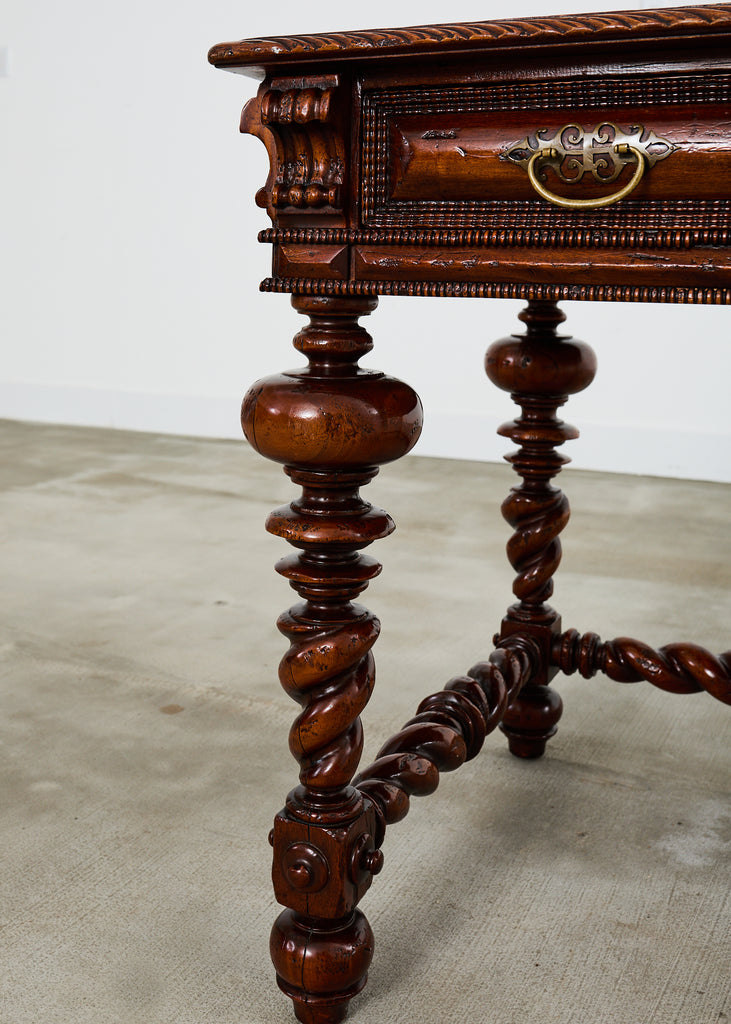 Portuguese Baroque Style Library Table by Alfonso Marina