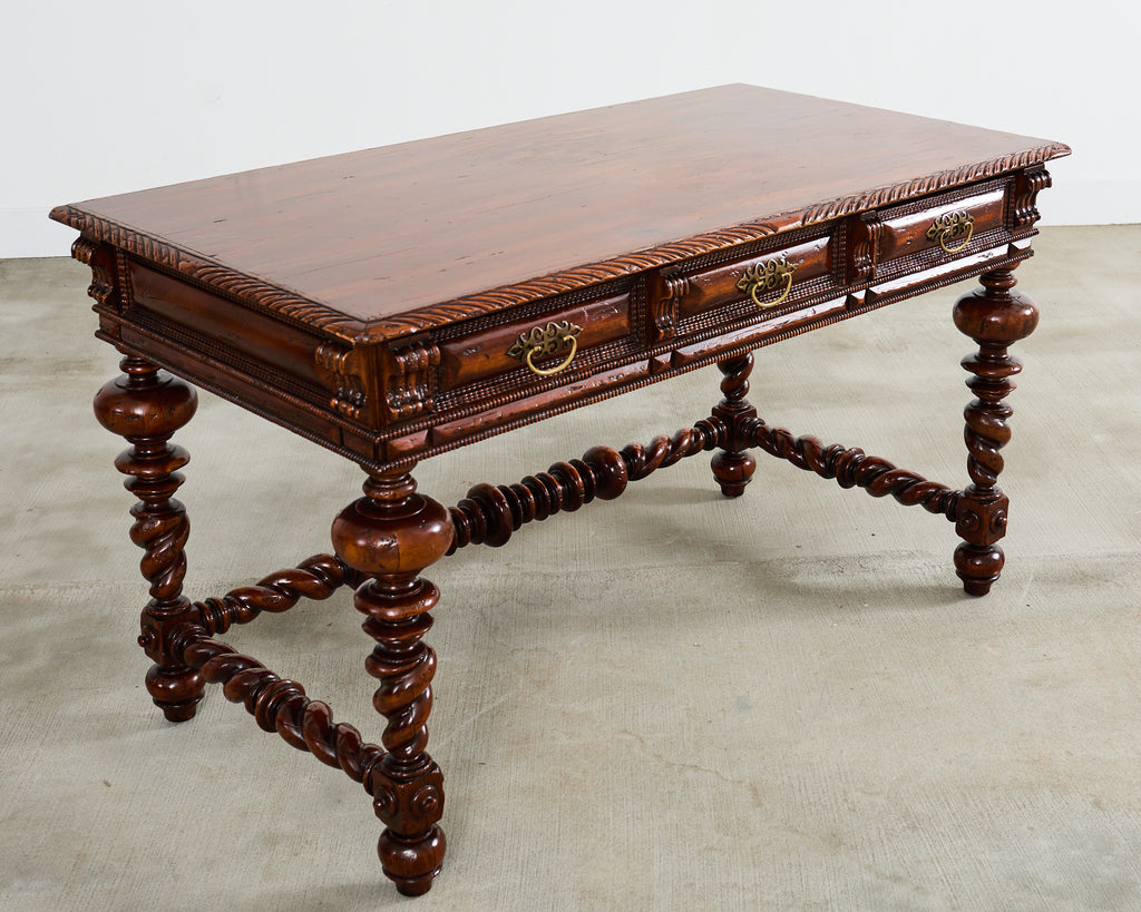 Portuguese Baroque Style Library Table by Alfonso Marina