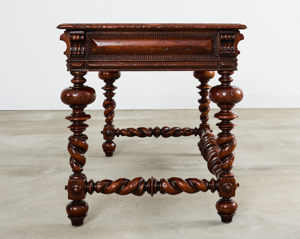 Portuguese Baroque Style Library Table by Alfonso Marina