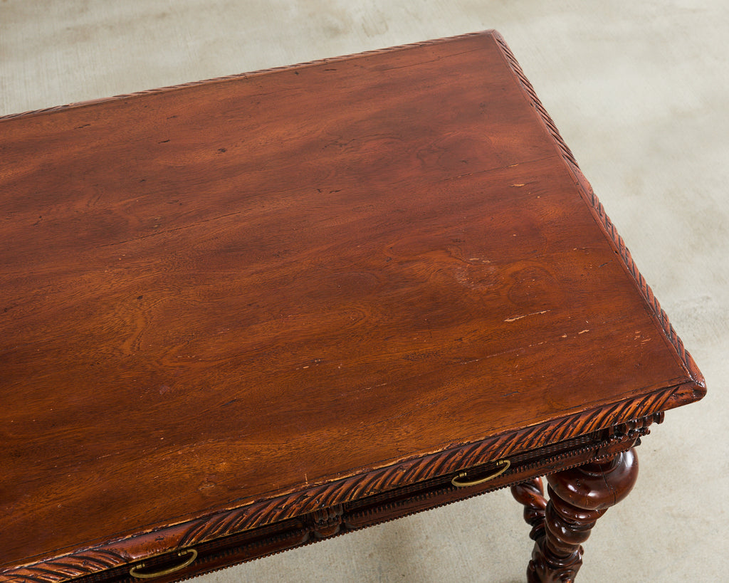 Portuguese Baroque Style Library Table by Alfonso Marina