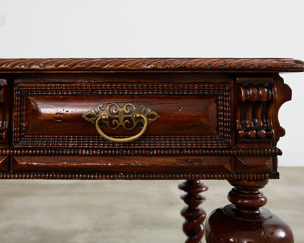 Portuguese Baroque Style Library Table by Alfonso Marina