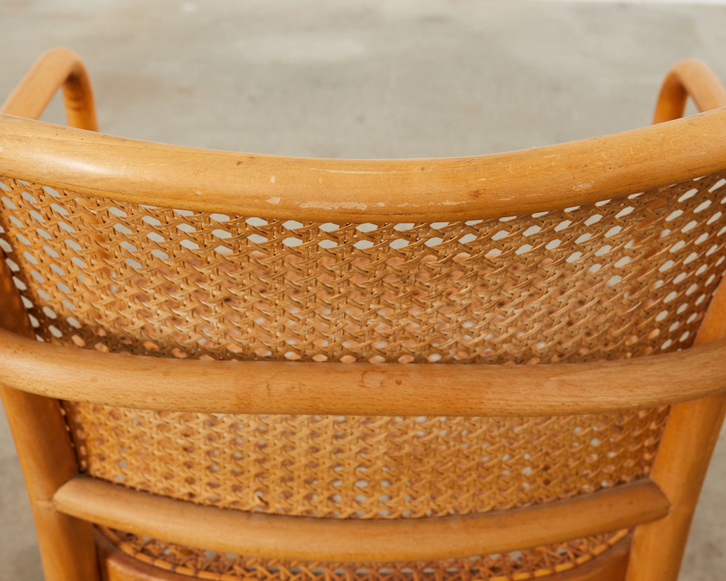 Pair of Josef Hoffman for Thonet Prague Bentwood Dining Chairs