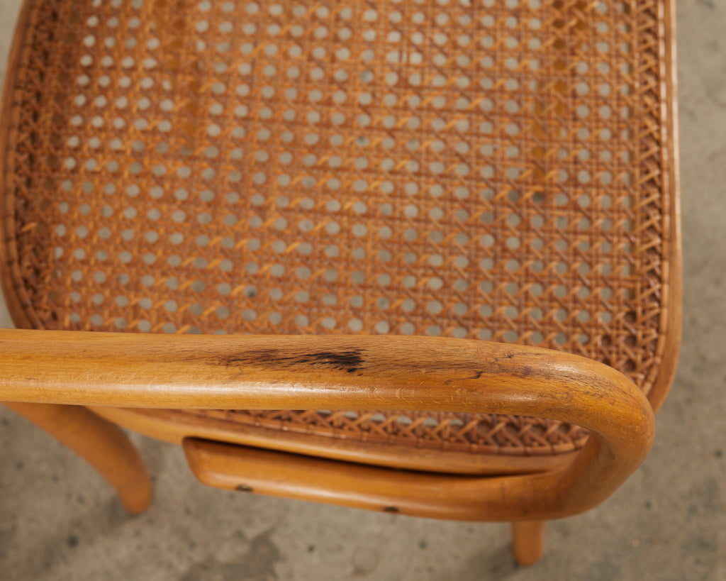 Pair of Josef Hoffman for Thonet Prague Bentwood Dining Chairs