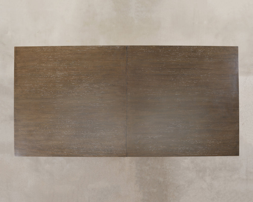 Bernhardt Linea Cerused Oak Modern Pedestal Dining Table 7.5 Ft