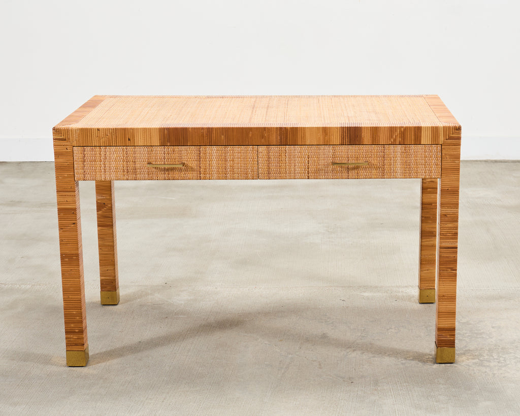 Billy Baldwin for Bielecky Brothers Rattan Cane Writing Desk
