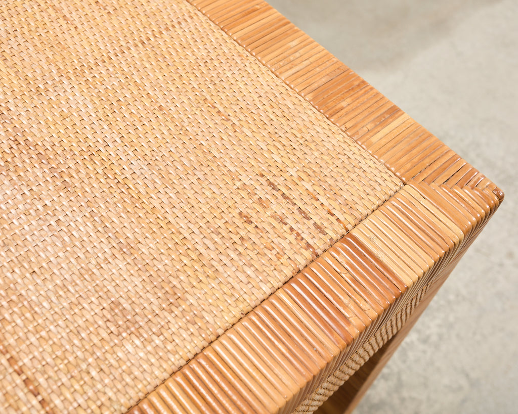 Billy Baldwin for Bielecky Brothers Rattan Cane Writing Desk