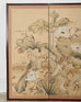 Japanese Style Four Panel Screen Lotus with Snowy Egrets