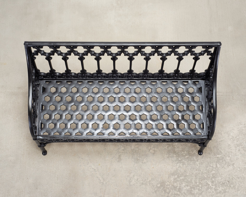English Coalbrookdale Style Cast Gothic Revival Garden Bench