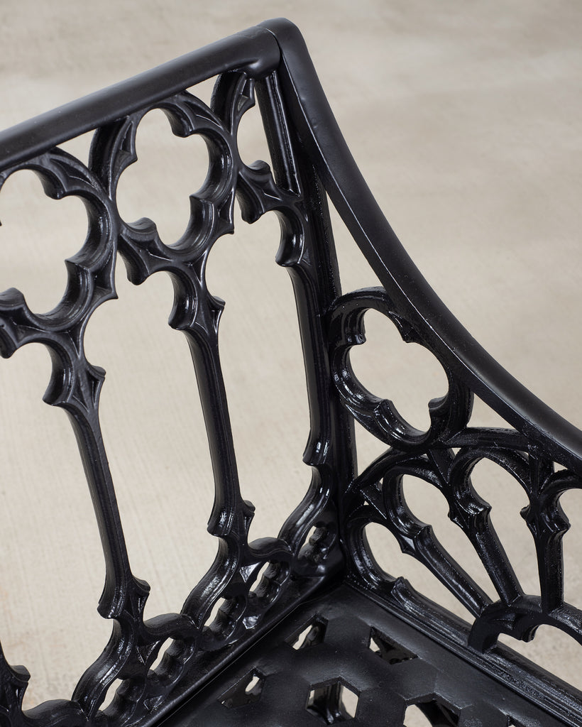 English Coalbrookdale Style Cast Gothic Revival Garden Bench