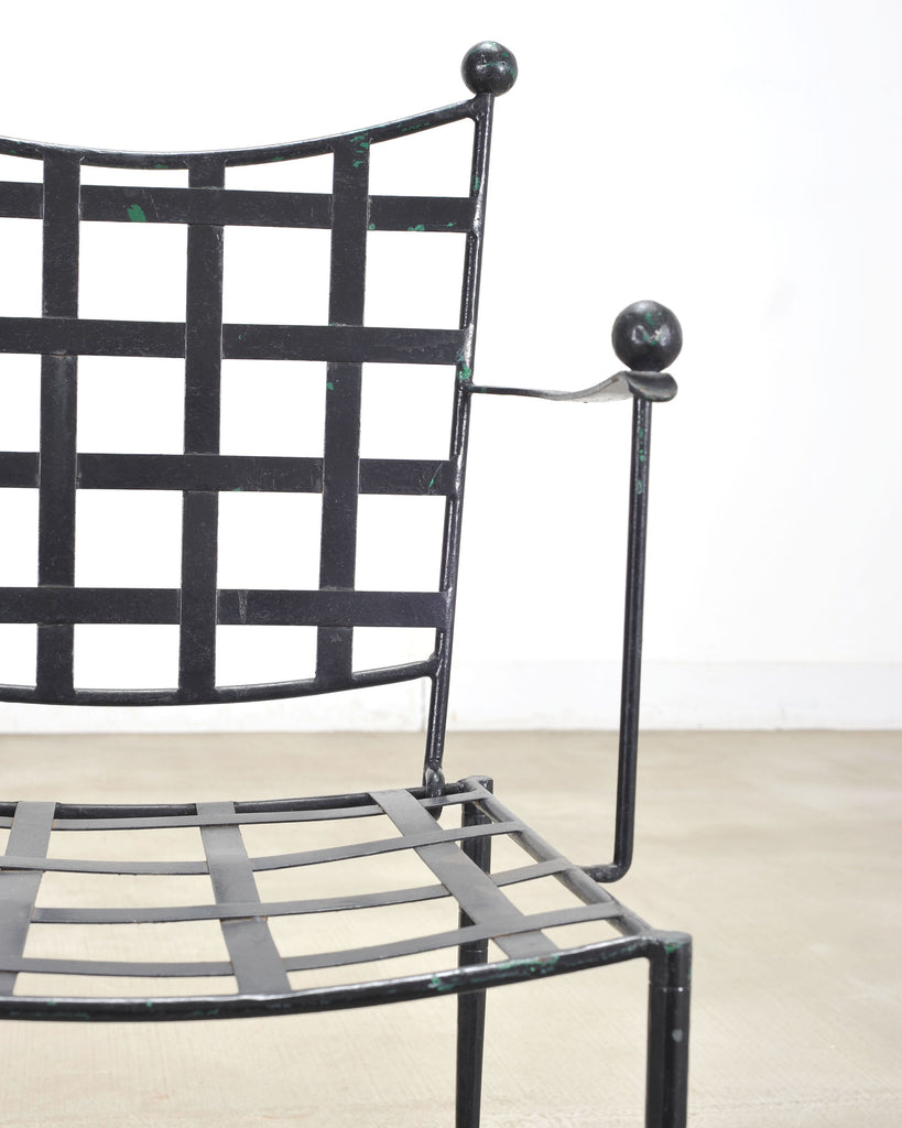 Mario Papperzini Mid-Century Amalfi Iron Patio Garden Armchair