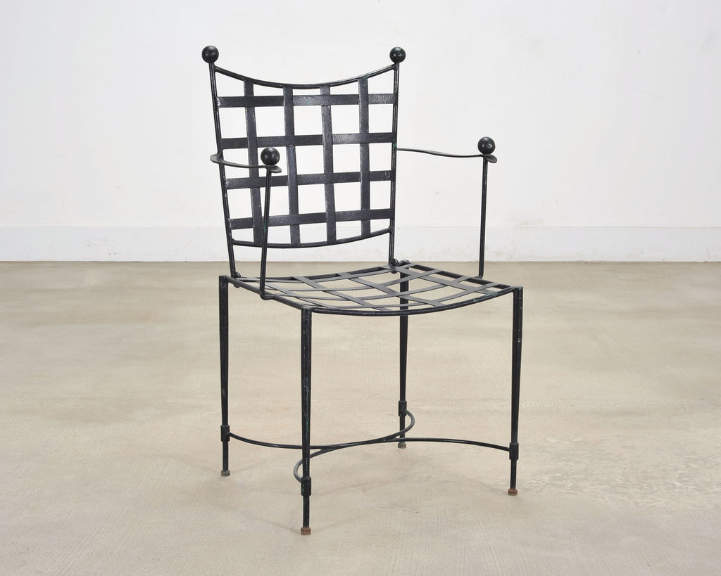 Mario Papperzini Mid-Century Amalfi Iron Patio Garden Armchair