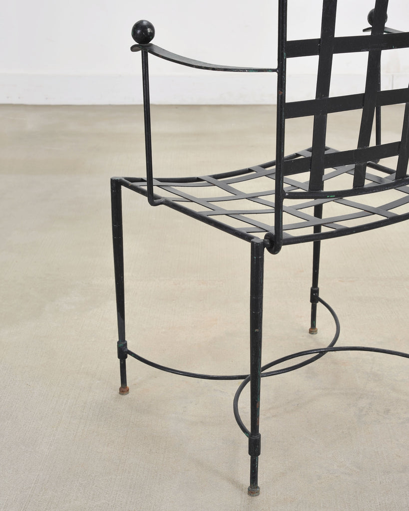 Mario Papperzini Mid-Century Amalfi Iron Patio Garden Armchair
