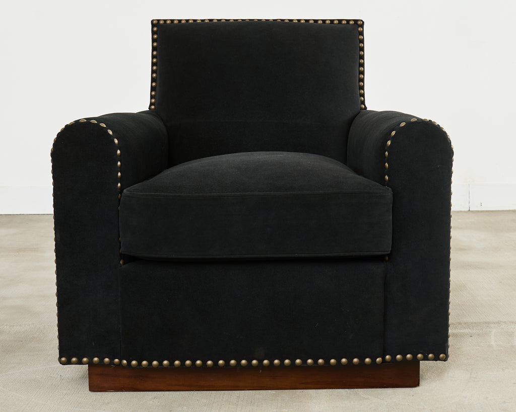 Ralph Lauren Italian Vegan Suede Colorado Club Chair
