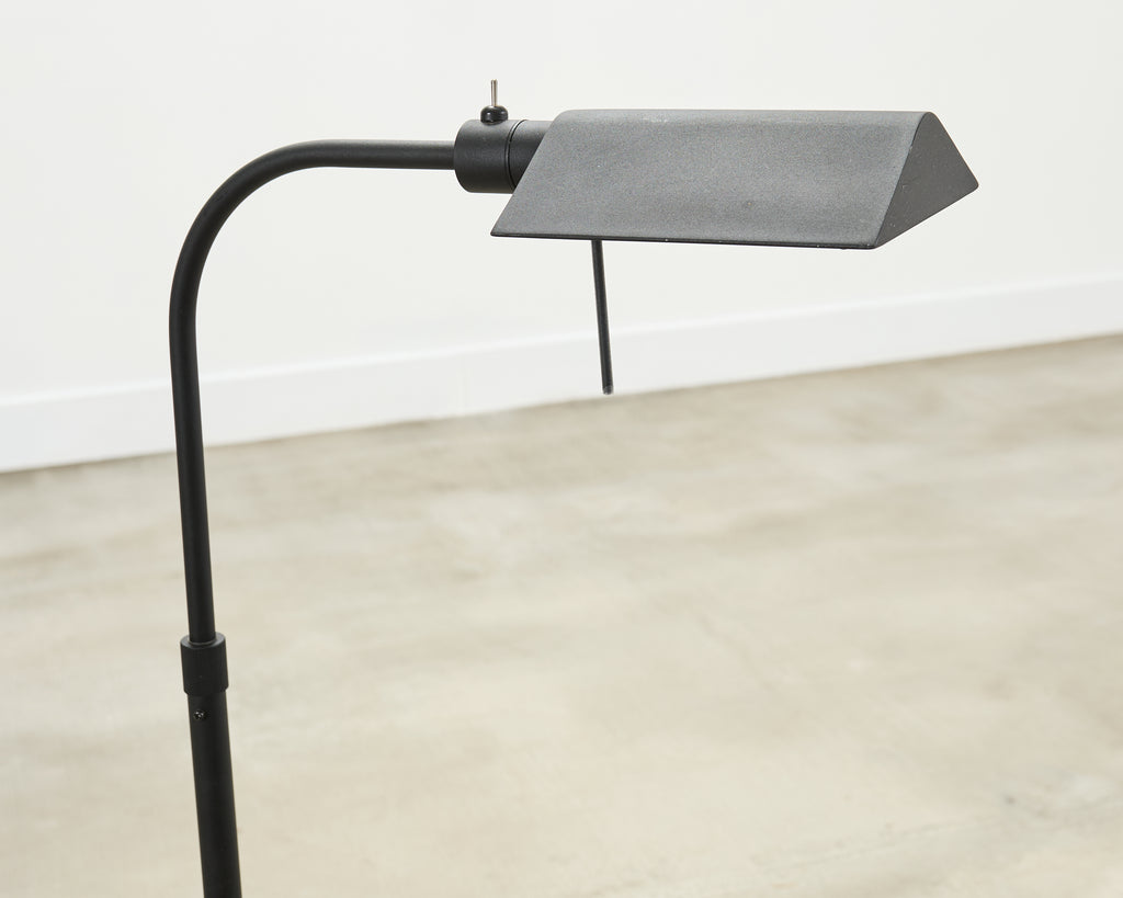 Modern Style Brushed Steel Adjustable Pharmacy Floor Lamp