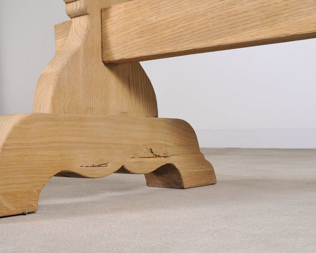 Country French Bleached Oak Farmhouse Dining Table 8.5 Ft