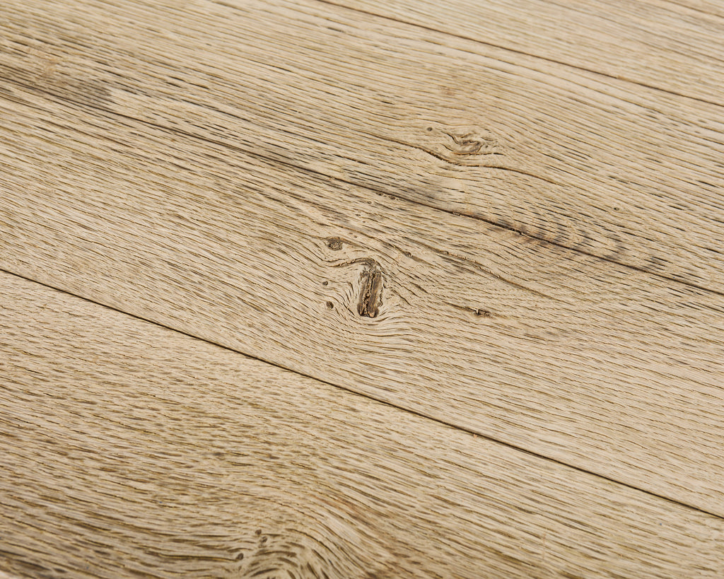 20th Century Country French Bleached Oak Trestle Dining Table