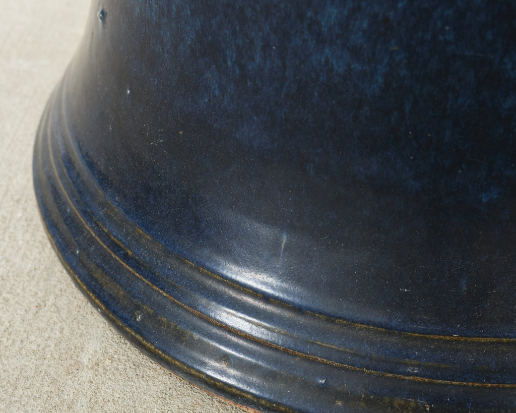 Japanese Showa Ceramic Tea Garden Dining Table and Stools