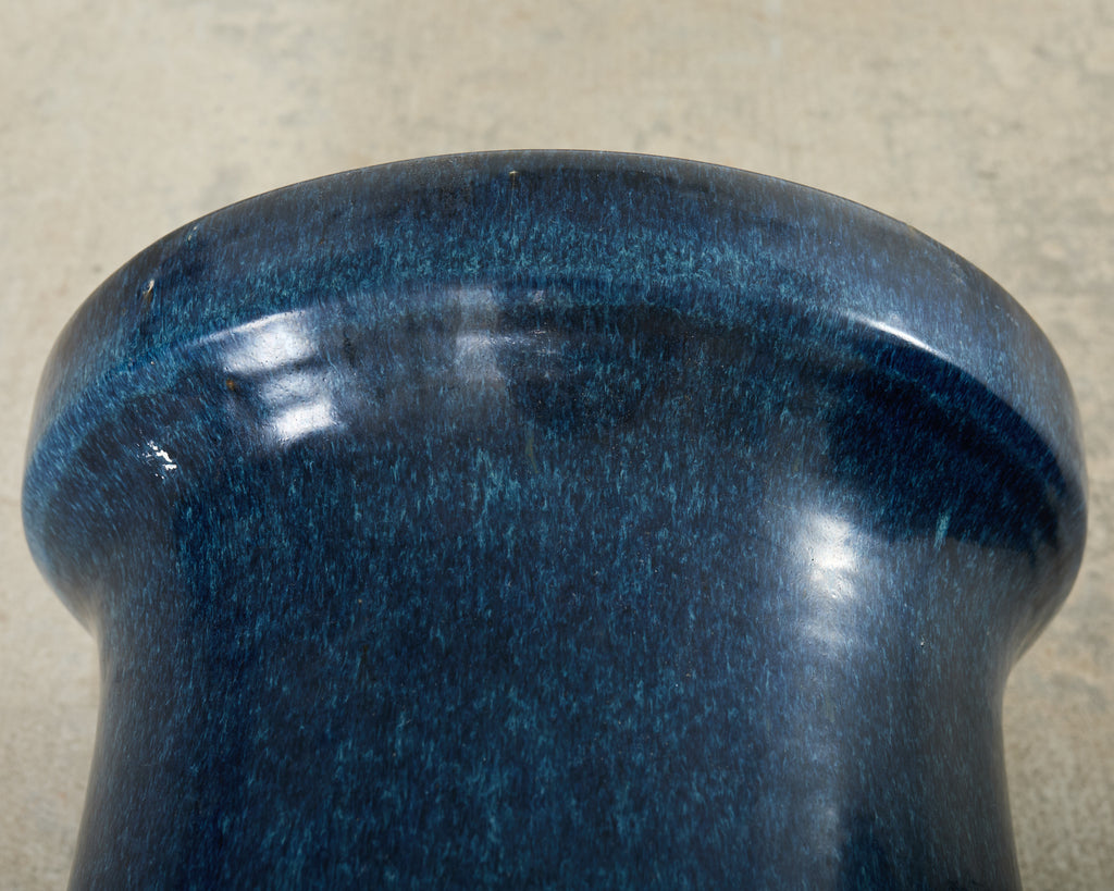 Japanese Showa Ceramic Tea Garden Dining Table and Stools