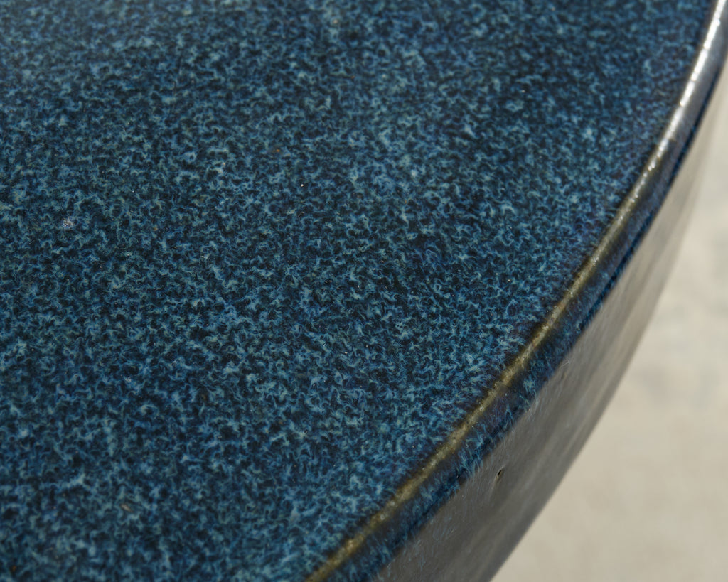 Japanese Showa Ceramic Tea Garden Dining Table and Stools