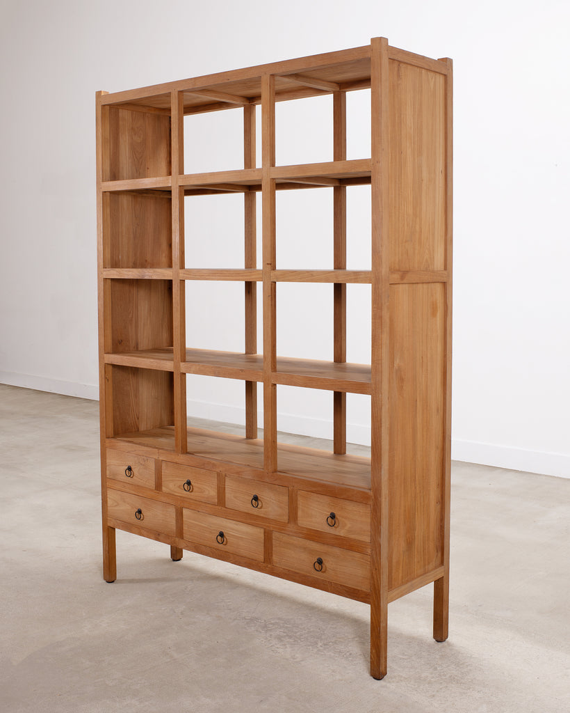 20th Century Teak Twelve-Compartment Étagère Display Cabinet