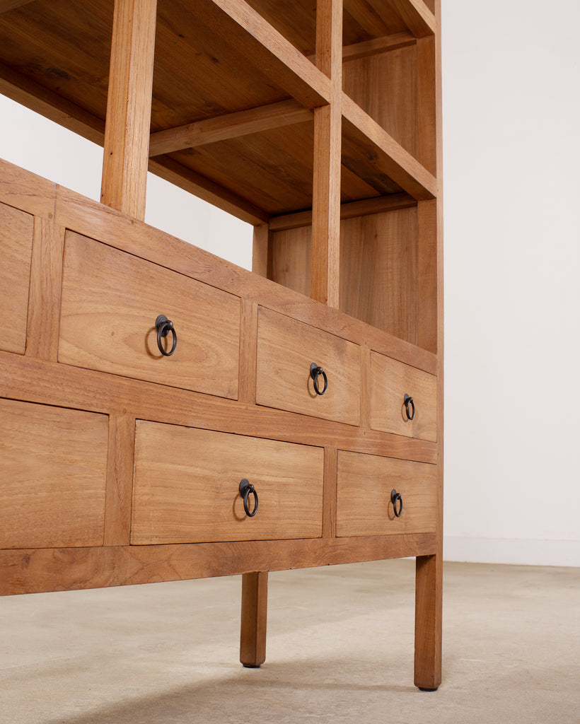 20th Century Teak Twelve-Compartment Étagère Display Cabinet