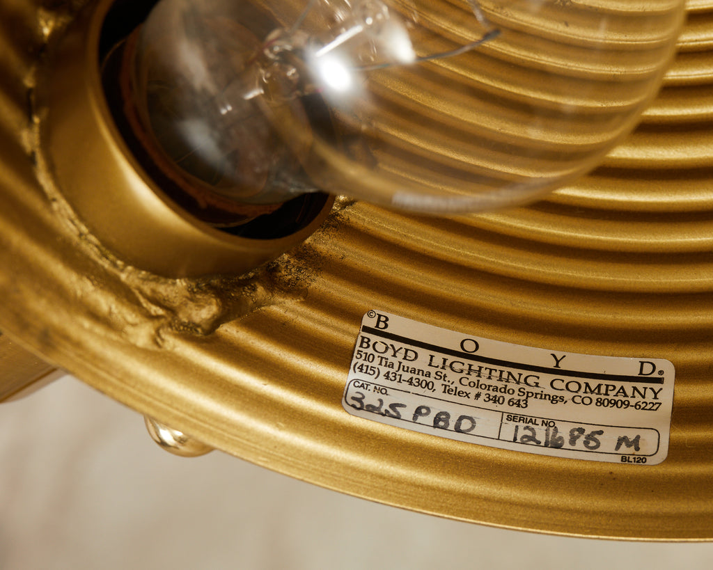 Art Deco Style Polished Brass Task Floor Lamp