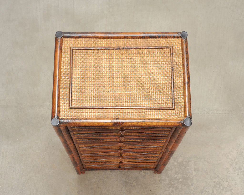 Carrie Bradshaw's English Aesthetic Bamboo Rattan Chest Dresser