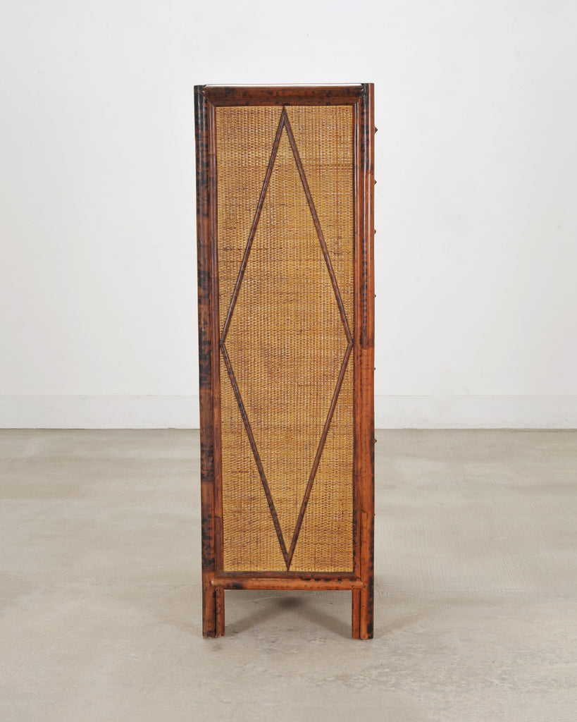 Carrie Bradshaw's English Aesthetic Bamboo Rattan Chest Dresser
