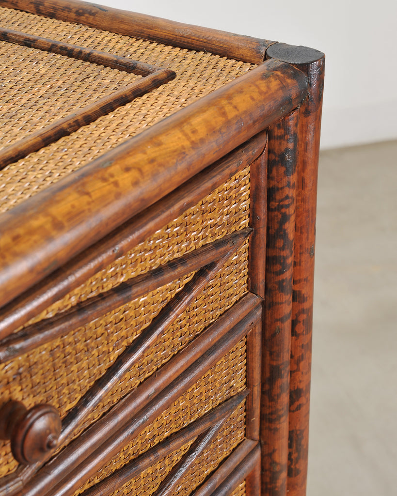 Carrie Bradshaw's English Aesthetic Bamboo Rattan Chest Dresser