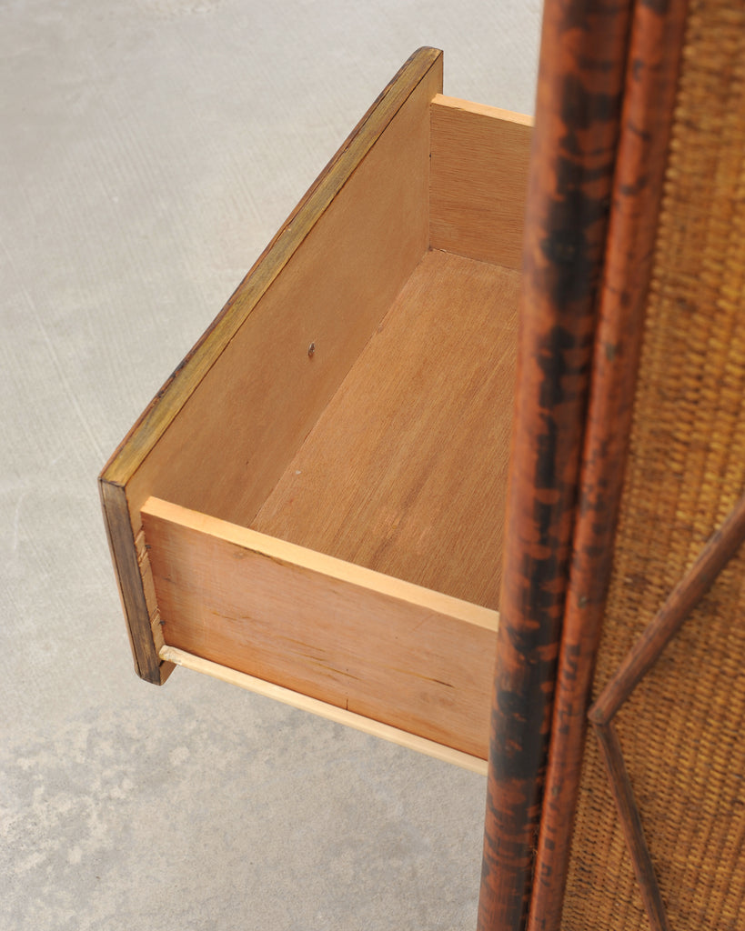 Carrie Bradshaw's English Aesthetic Bamboo Rattan Chest Dresser
