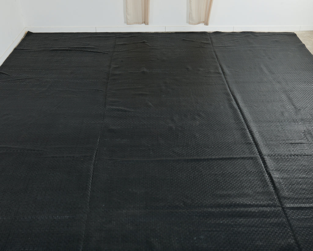 Palace Size Modern Woven Leather Strap Area Rug Carpet