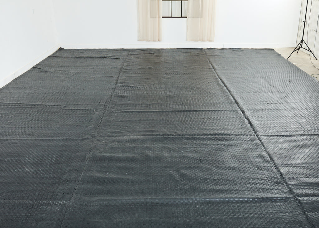 Palace Size Modern Woven Leather Strap Area Rug Carpet