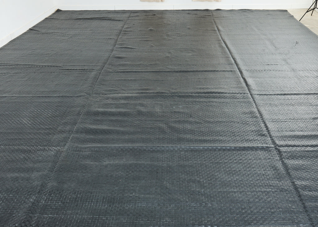 Palace Size Modern Woven Leather Strap Area Rug Carpet