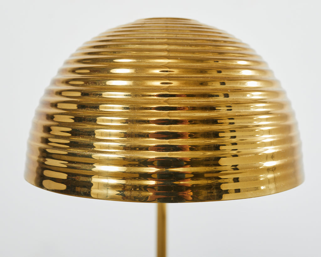 Art Deco Style Polished Brass Task Floor Lamp